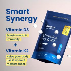 Neuro Mints D3 K2 Menthe emballage avec informations nutritionnelles