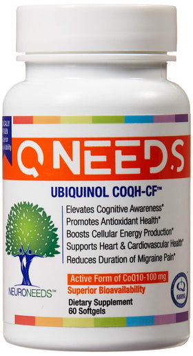 Neuro Needs CoQ10 Ubiquinol 100 mg gélules souples avant
