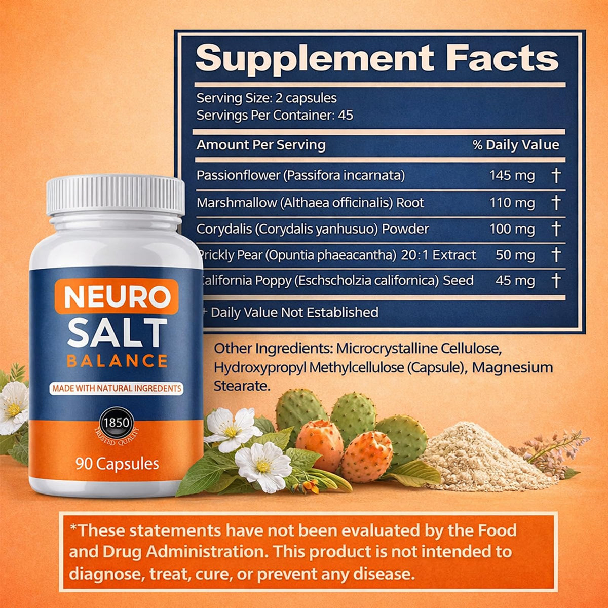 NEURO SALT Capsules ouvertes montrant le contenu