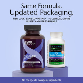 Neurobiologix Pea Soothe Support étiquette avec ingrédients
