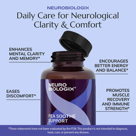Neurobiologix Pea Soothe Support ouvert avec capsules visibles