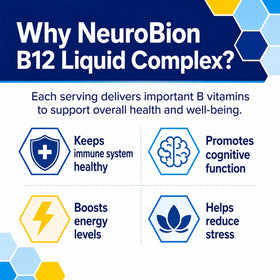 Neurobion B12 Complex 473 ml avec des ingrédients naturels autour