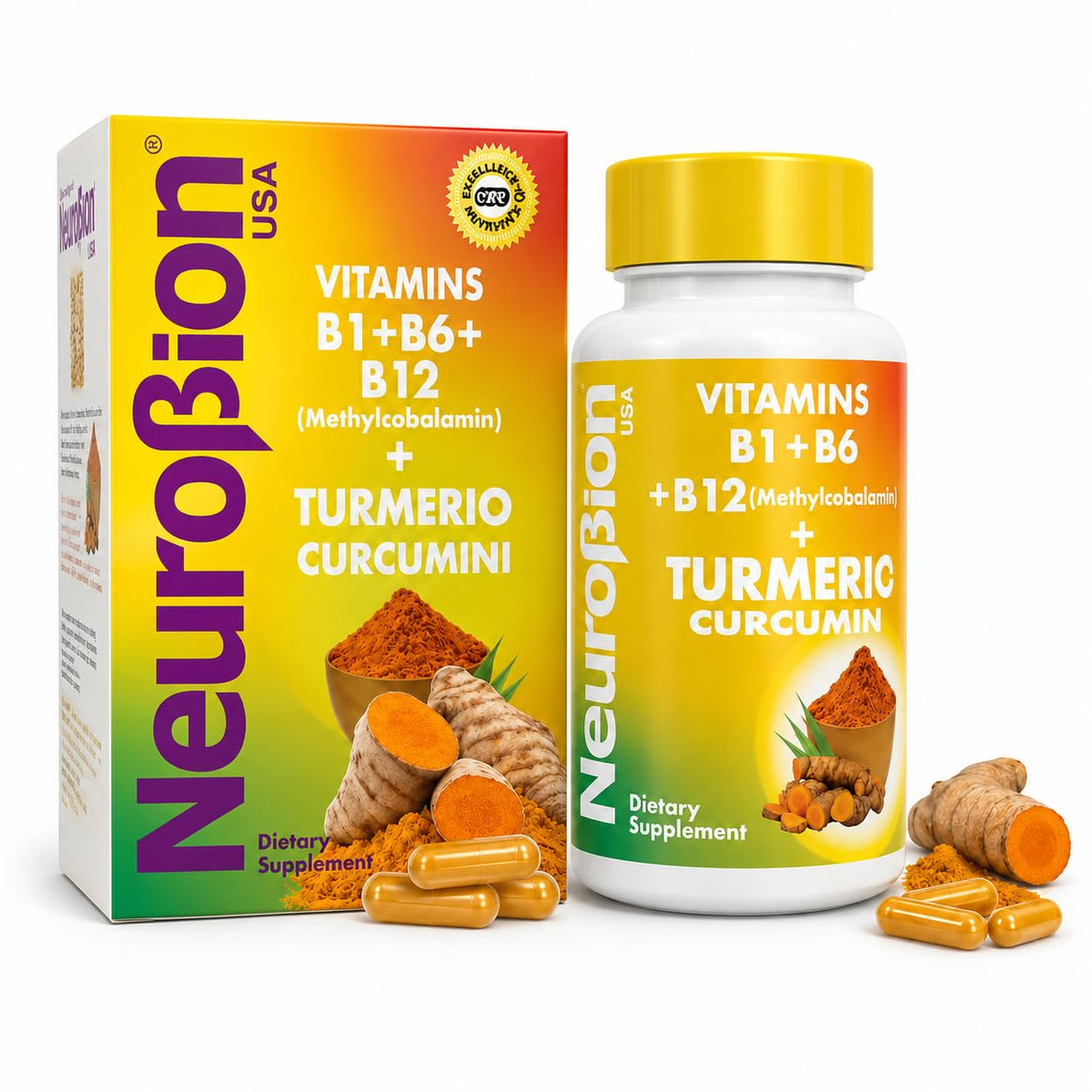Neurobion Curcuma 650 mg capsules vue de face