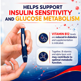 Neurobion Gluco B sur une table avec des accessoires santé