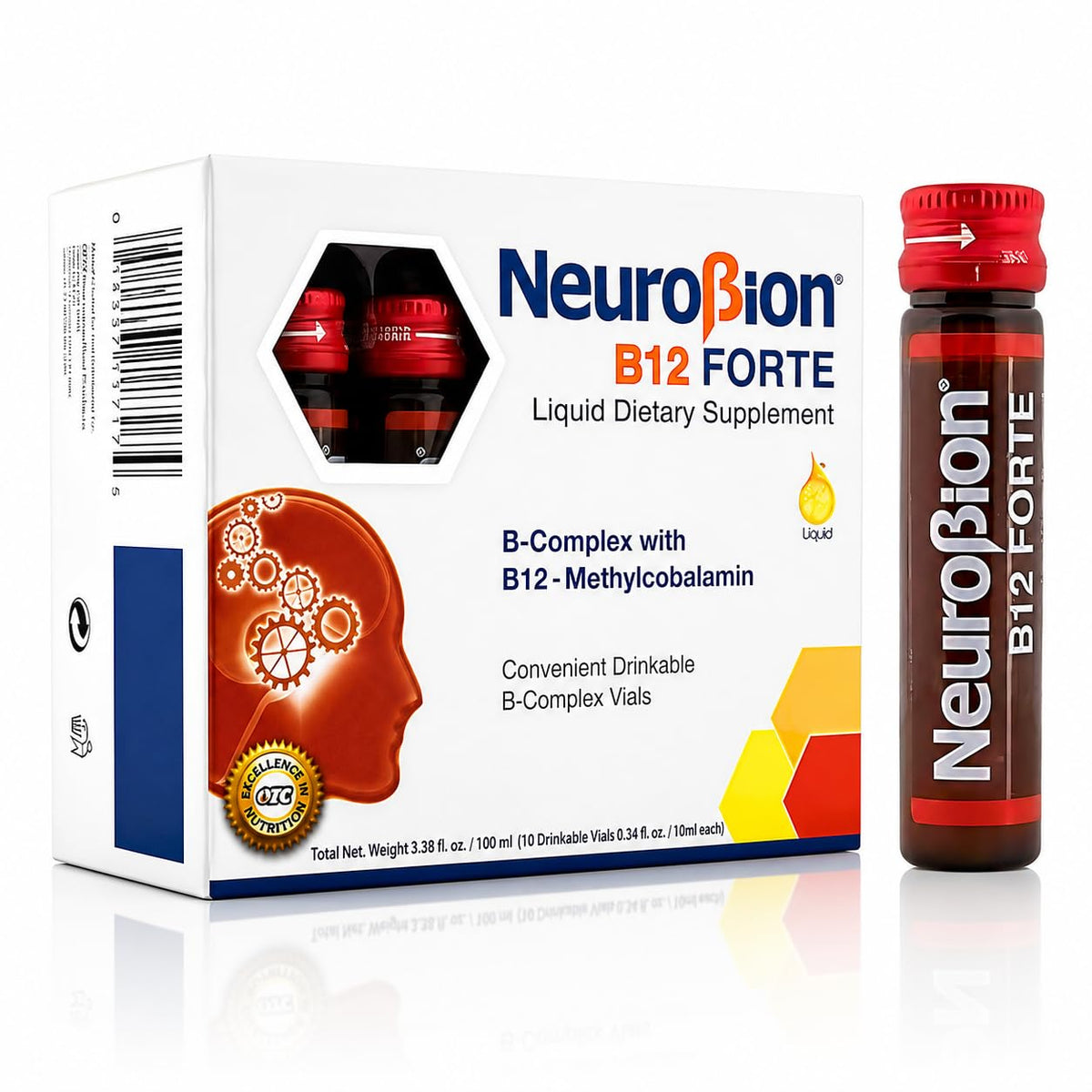 Neurobion shots liquides B12 B6 B1 en boîte de 10 vials