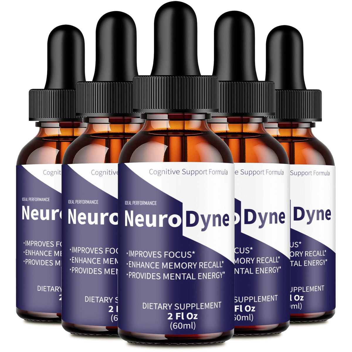 Neurodyne Drops IDEAL PERFORMANCE flacon avant avec goutteurs