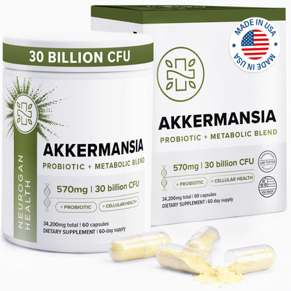 Neurogan Akkermansia Muciniphila Postbiotique, boîte de 60 capsules