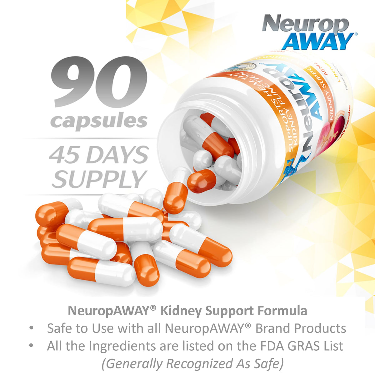 NeuropAWAY Formule de Soutien Rénal capsules sur table