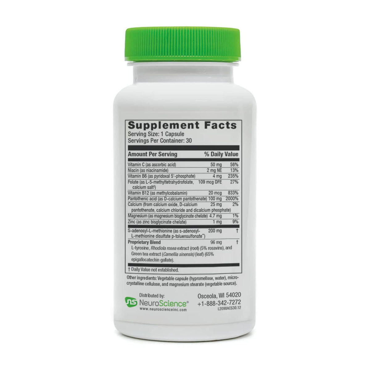 NeuroScience AdreCor capsules en gros plan