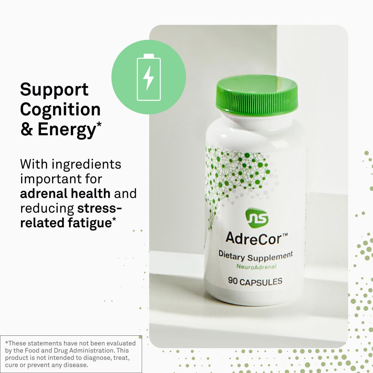NeuroScience AdreCor complément alimentaire 180 capsules côté