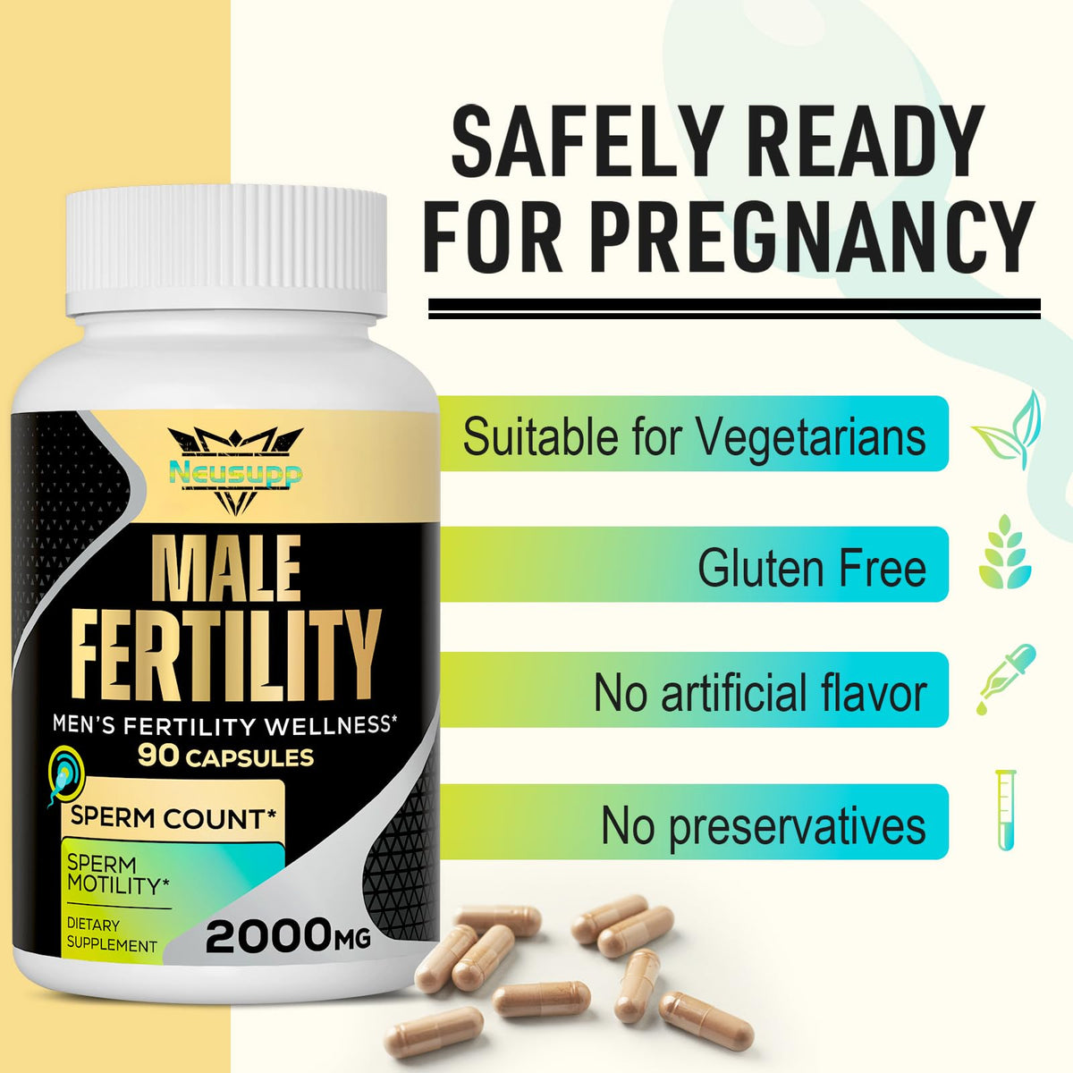 Neusupp Compléments Alimentaires pour hommes - 90 capsules