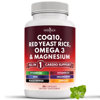 NEW AGE Complément Alimentaire CoQ10 200mg et Riz Rouge - avant