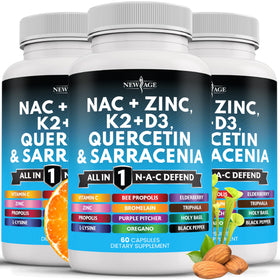 NEW AGE Complément Alimentaire NAC 180 gélules avec Vitamine D3 et K2