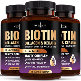 NEW AGE Compléments Alimentaires Biotine Collagène 50 000 mcg vue de face