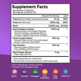 NEW AGE Compléments Biotine Collagène et Acide Hyaluronique, 270 comprimés