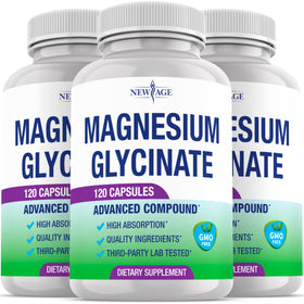 NEW AGE Magnésium Glycinate 500mg gélules avant plan