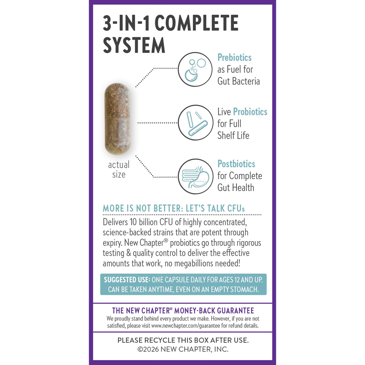 New Chapter All-Flora Complément Alimentaire Probiotique 60 Capsules en utilisation