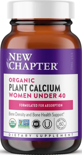 New Chapter Calcium Végétal Bio pour Femmes, boîte de 60 comprimés