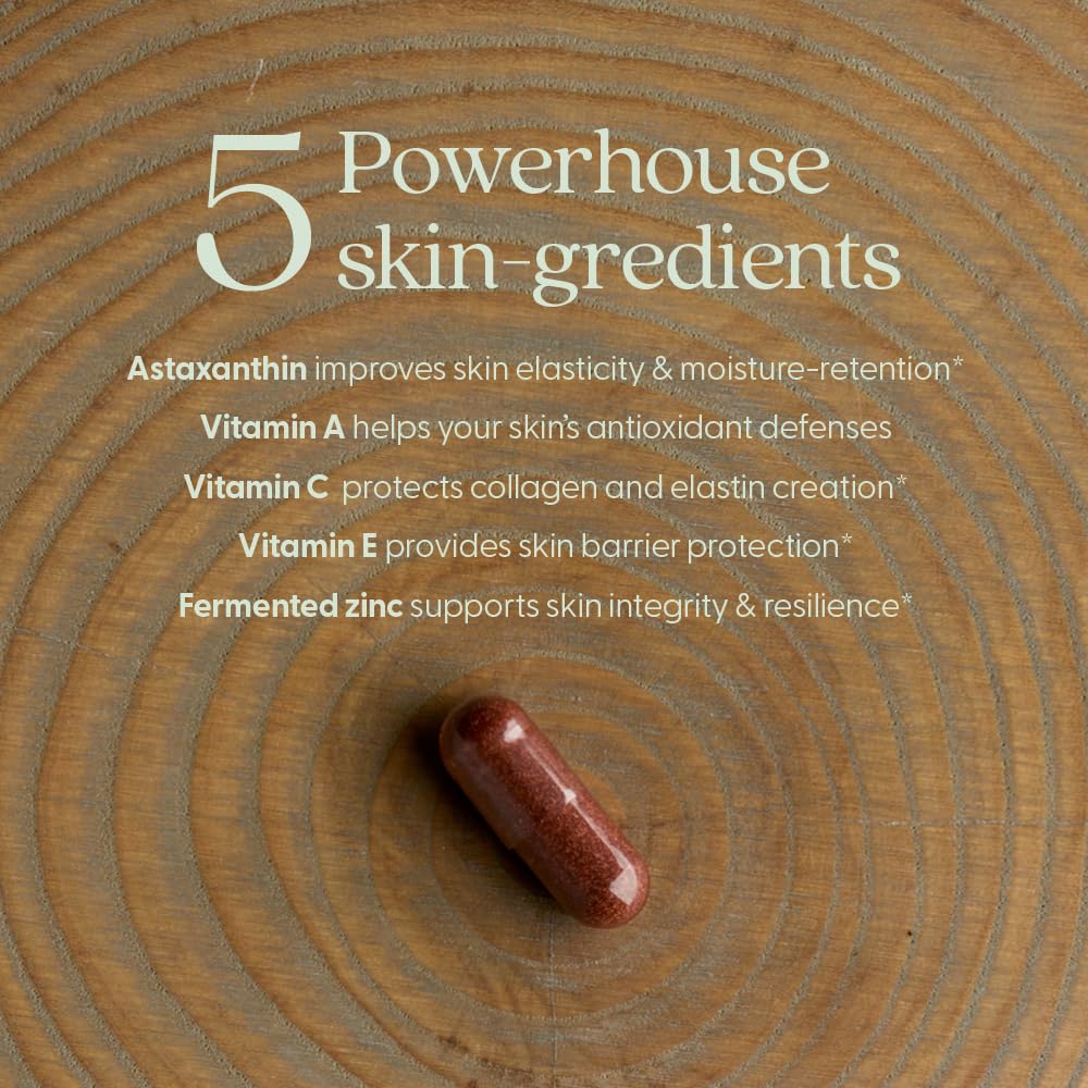 New Chapter Complément Alimentaire Renouvellement de Peau 30 Capsules avec capsules à côté