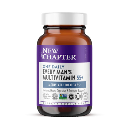 New Chapter Every Man's One Daily 55+ Multivitamin 48 Tablettes vue de face