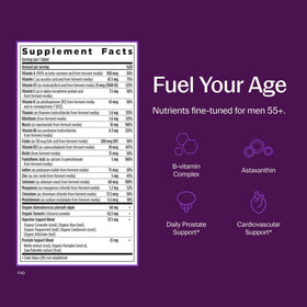 New Chapter Every Man's One Daily 55+ Multivitamin 96 Tablettes - vue arrière du flacon
