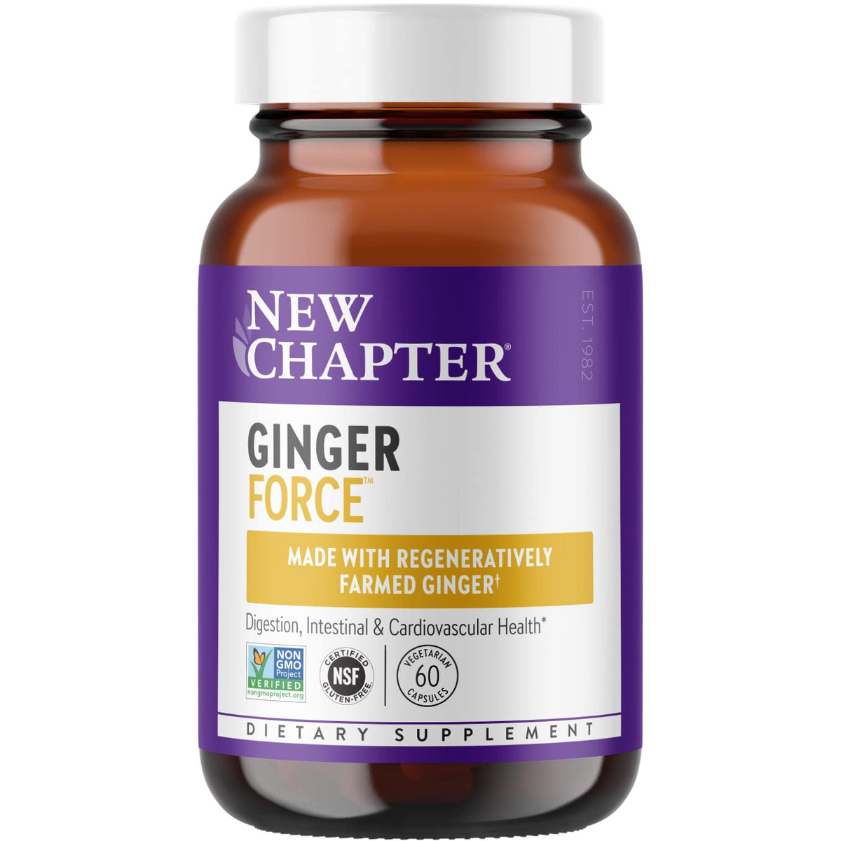New Chapter Ginger Force 60 capsules vue de face