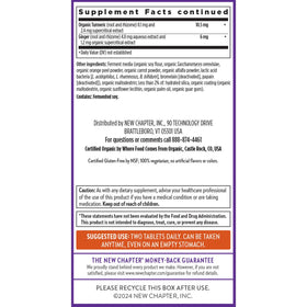 New Chapter Multivitamine Avancée pour Hommes, détails des ingrédients