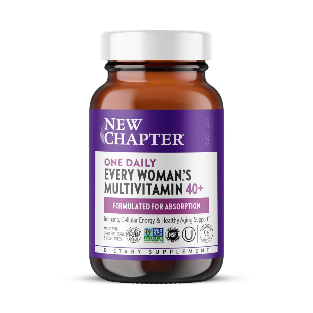 New Chapter Multivitamine Femme 40+ 96 comprimés vue de face