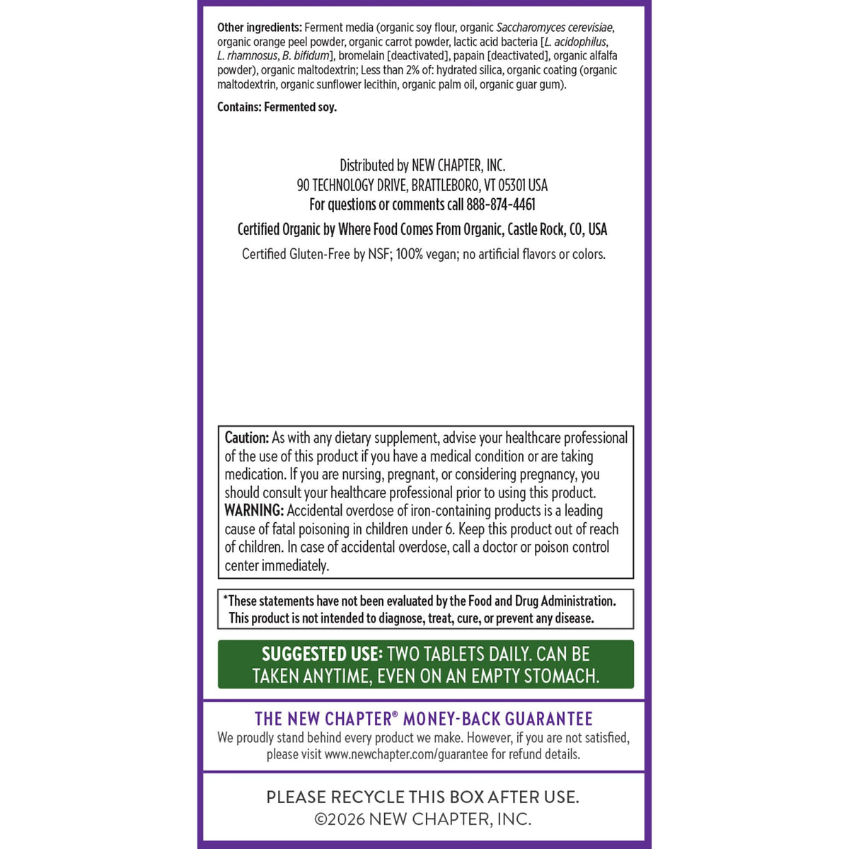 New Chapter Multivitamines pour Femmes 120 Comprimés en main