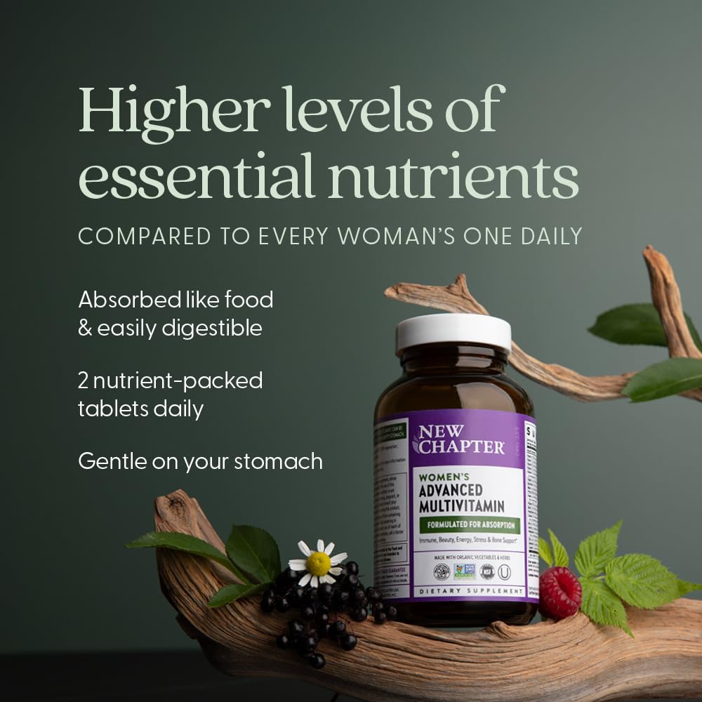New Chapter Multivitamines pour Femmes 120 Comprimés sur une table