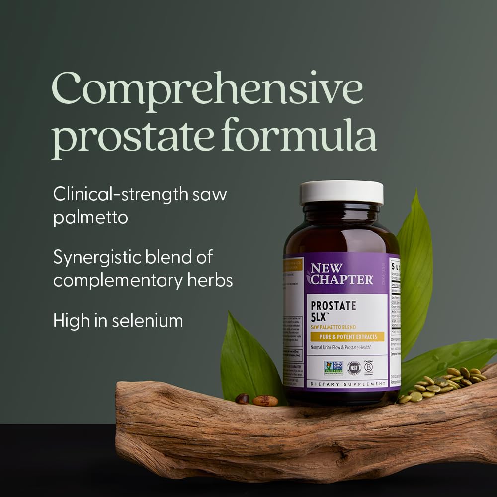 New Chapter Prostate 5LX 120 capsules côté gauche