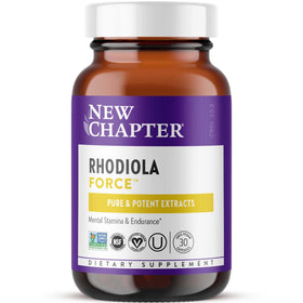 New Chapter Rhodiola Force 300 mg complément alimentaire, vue avant de l'emballage