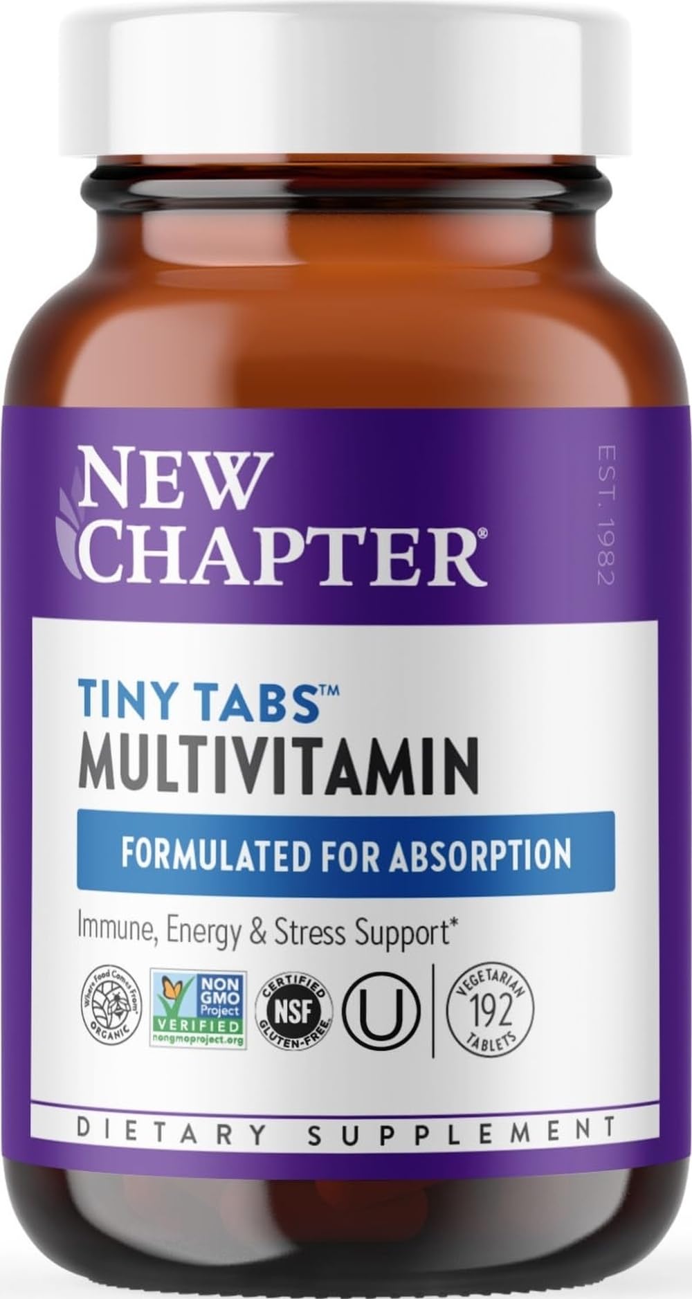 New Chapter Tiny Tabs Multivitamin 192 comprimés vue de face