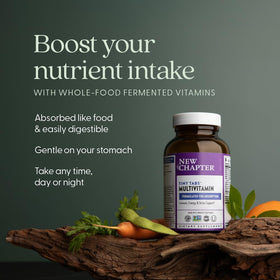 New Chapter Tiny Tabs Multivitamin avec étiquette détaillant les ingrédients