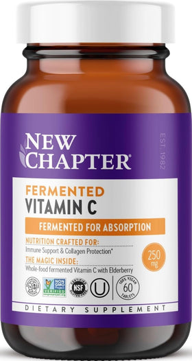 New Chapter Vitamine C Fermentée 60 comprimés, vue de face