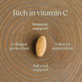 New Chapter Vitamine C Fermentée, vue de côté du flacon