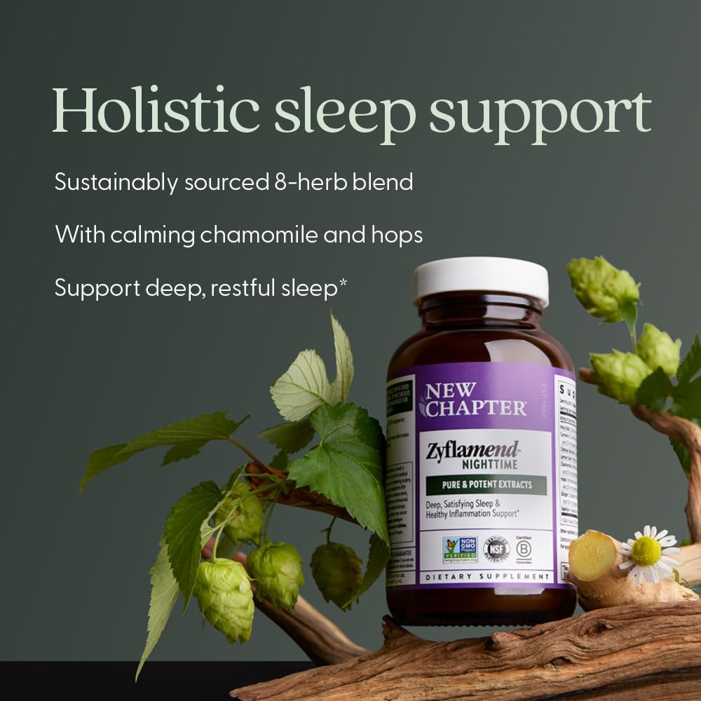 New Chapter Zyflamend Complément Alimentaire Sommeil 60 Capsules sur une table