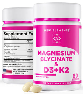 New Elements Magnésium Glycinate 500mg boîte avant