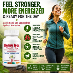 NEW ROOTS HERBAL Complément Alimentaire Fer Hémique 4-en-1 capsules individuelles