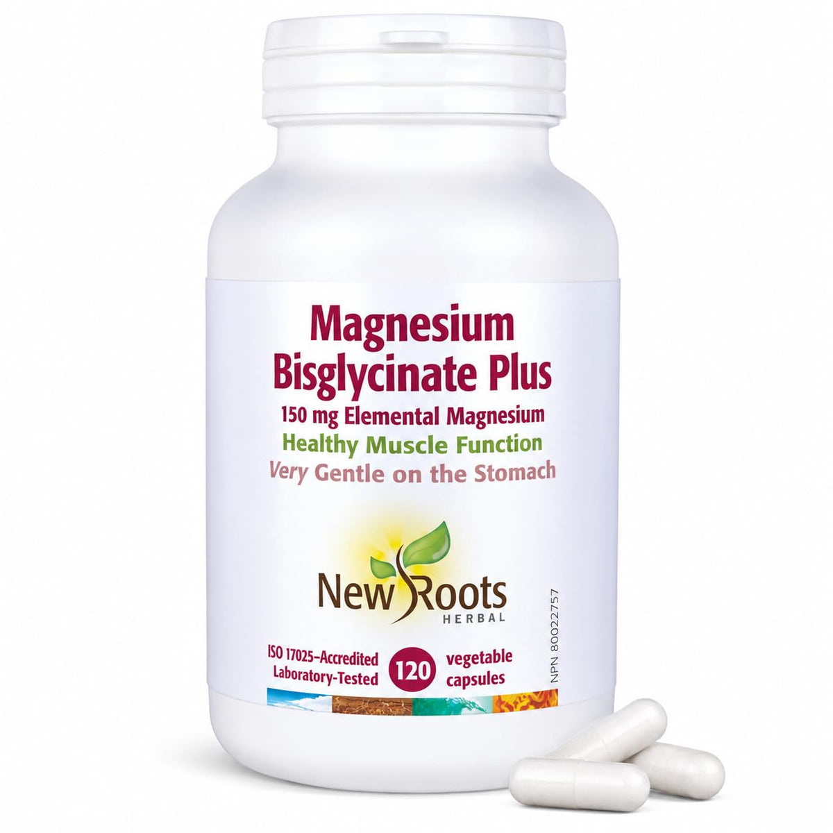 NEW ROOTS HERBAL Magnésium Bisglycinate Plus 120 capsules végétales