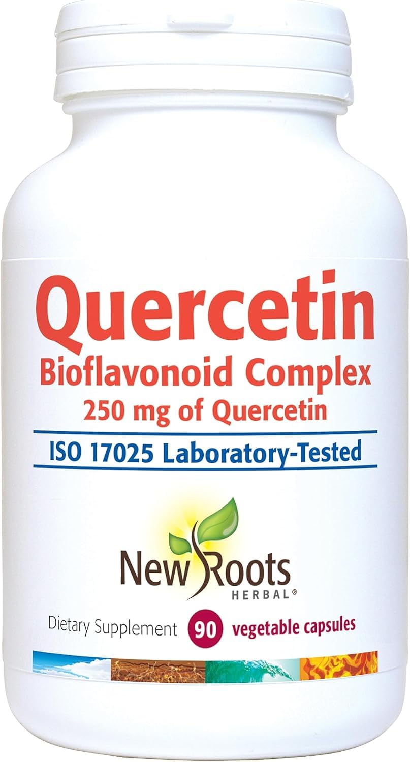 NEW ROOTS HERBAL Quercétine avec Bromélaïne 90 capsules végétales en boîte