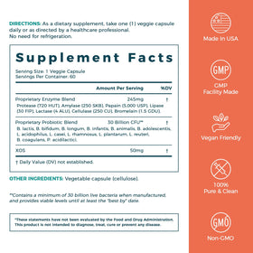 NewRhythm Enzymes 245 mg avec des ingrédients naturels en arrière-plan