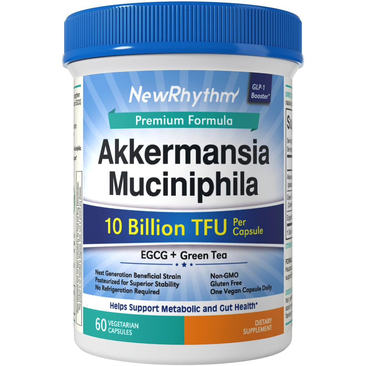 NewRhythm Probiotique Akkermansia Muciniphila 60 capsules vue de face