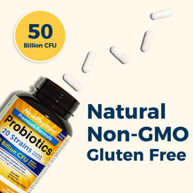NewRhythm Probiotiques 60 capsules végétales sur fond blanc