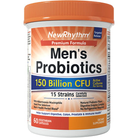 NewRhythm Probiotiques pour Hommes 60 capsules végétales vue avant