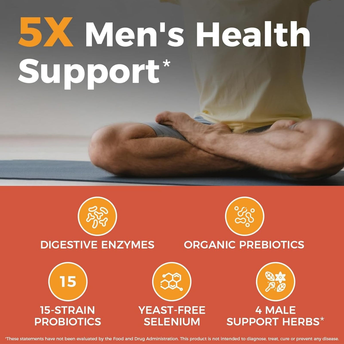 NewRhythm Probiotiques pour Hommes vue arrière de l'emballage