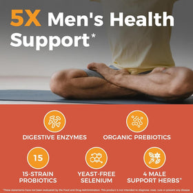 NewRhythm Probiotiques pour Hommes vue arrière de l'emballage