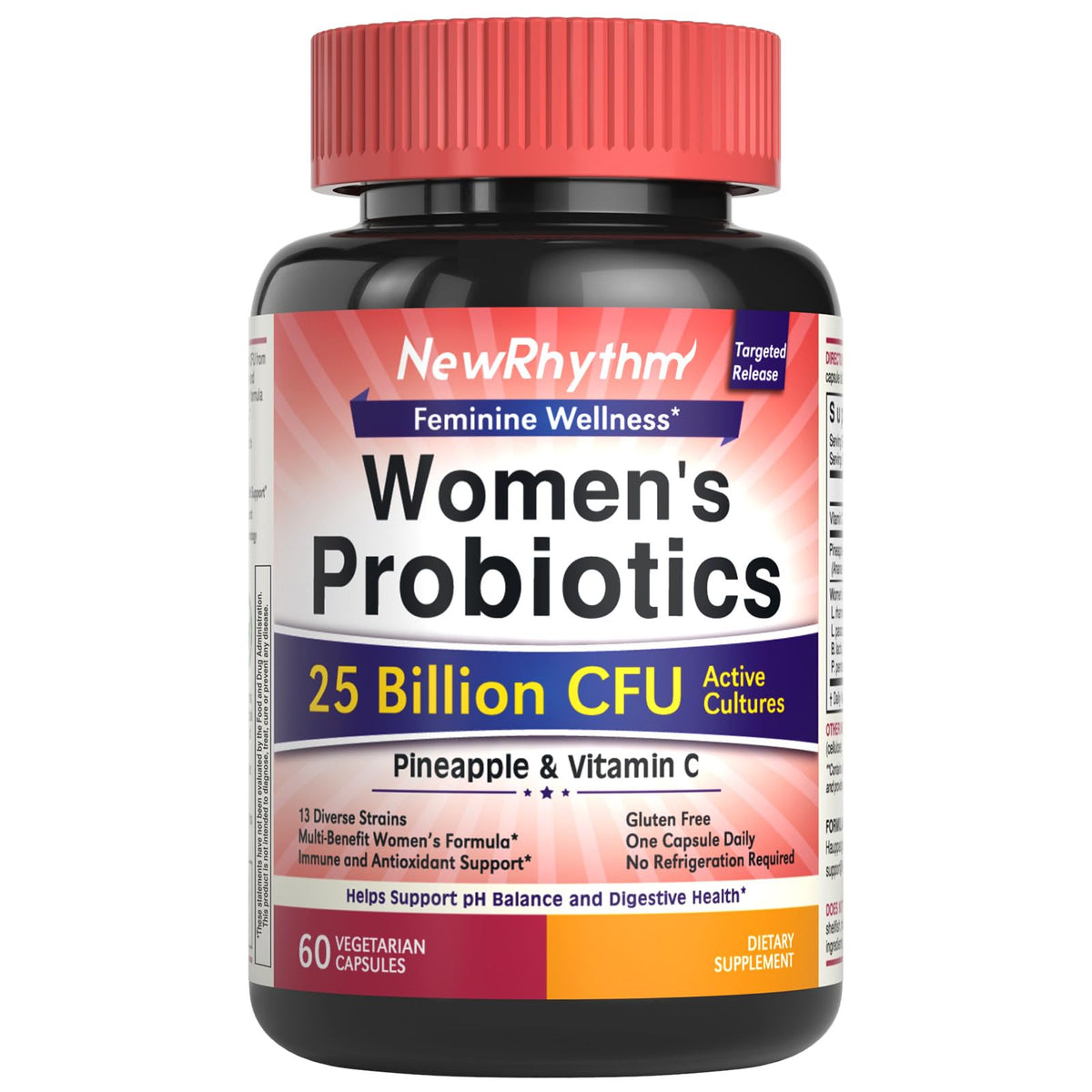 NewRhythm Probiotiques Vaginales 60 capsules avec emballage
