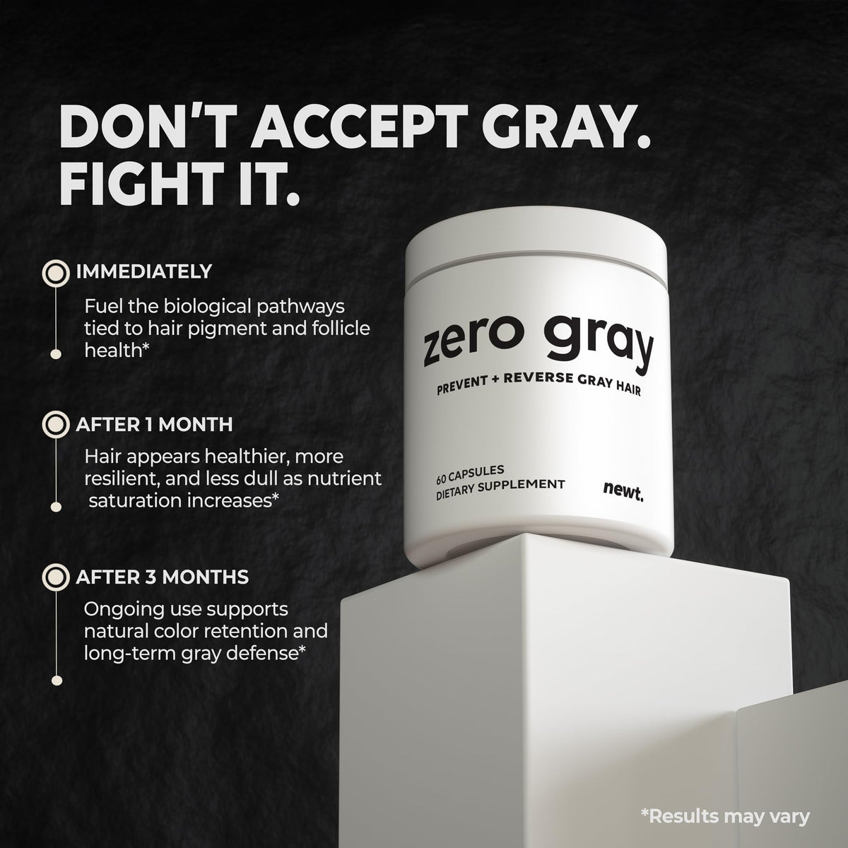 Newt ZERO GRAY™ capsules sur une table