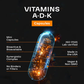 NEXGEN BLENDS Complément Alimentaire ADK Vegan 5000UI D3 K2 MK7 côtés